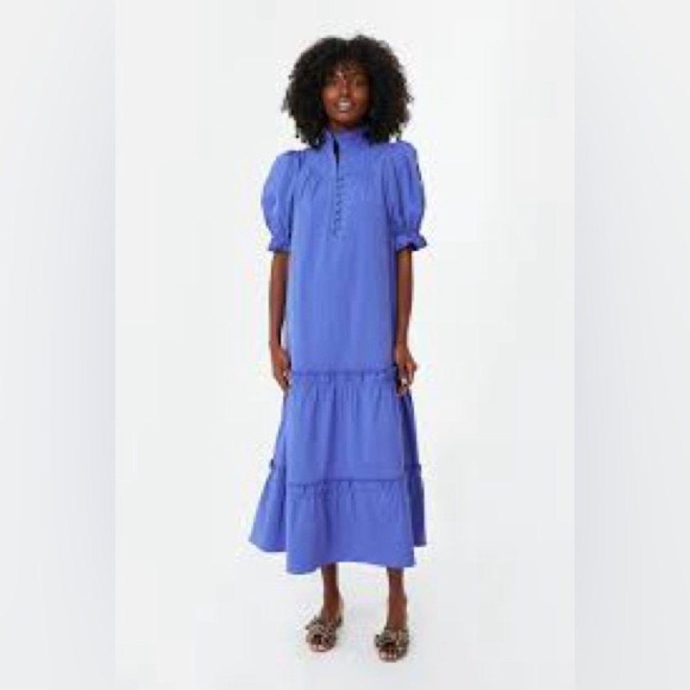 Pomander Place Royal Blue Tiered Maxi Dress